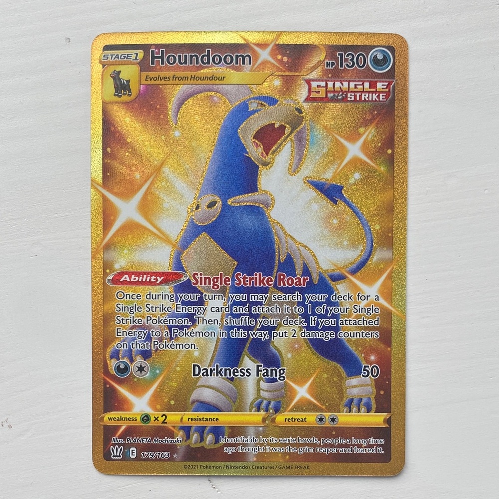 Pokemon Houndoom Gold Secret Rare